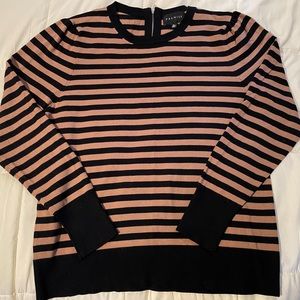 Black & Tan long sleeve knit top- XL